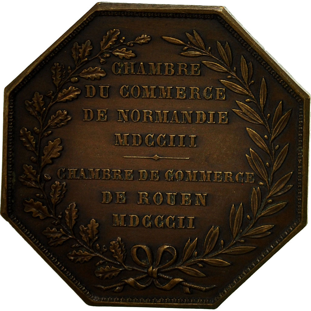 France, Token, Chambre de Commerce de Normandie, Rouen, Lecomte, MS(63), Bronze