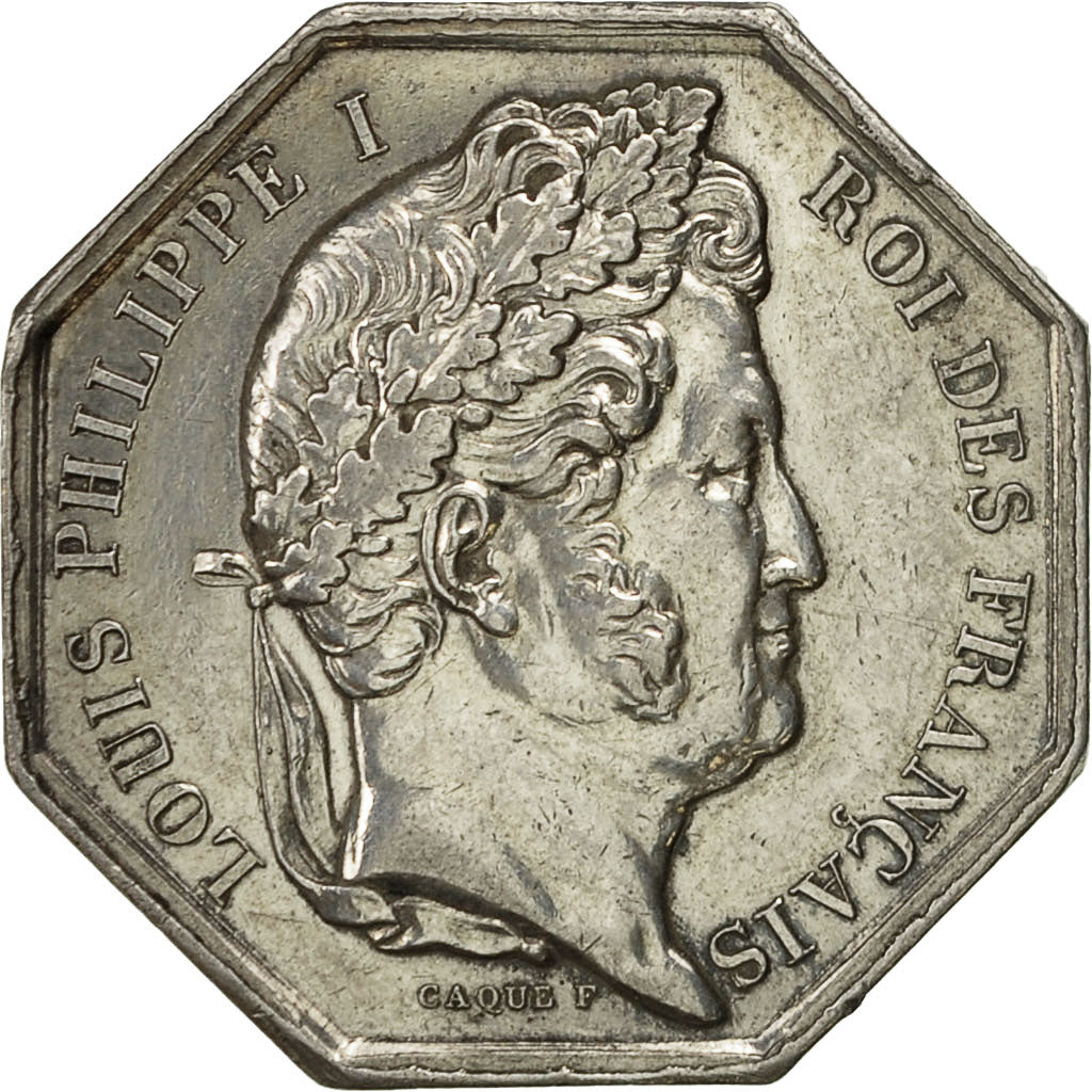 Francia, Token, Louis Philippe Ier, Hôpital Militaire, Caqué, EBC+, Plata