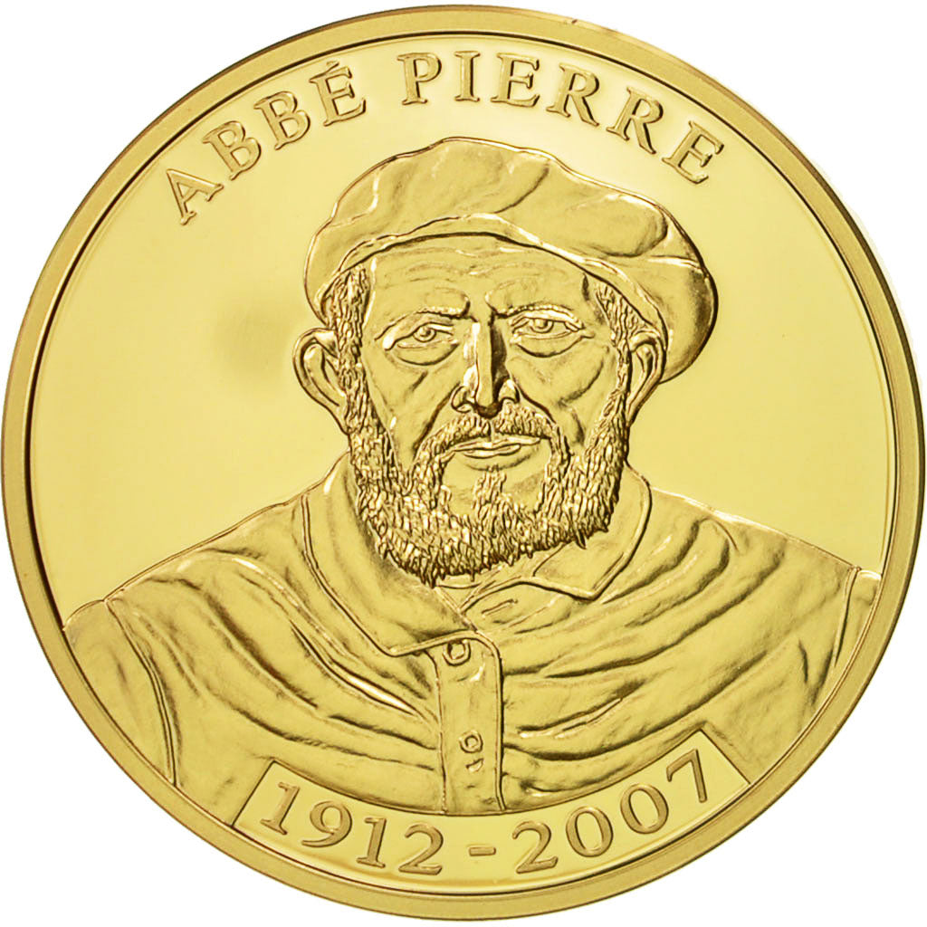 Francja, Medal, L'Abbé Pierre, MS(65-70), Stop miedzi