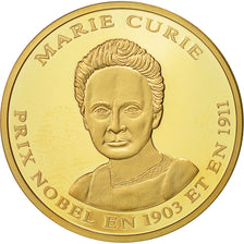 France, Medal, Marie Curie, MS(65-70), Copper Gilt