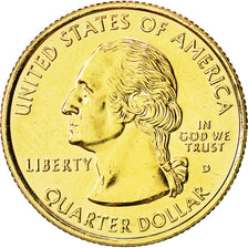 France, Medal, Reproduction du Quarter Dollar, Pennsylvania, 1999, MS(63)