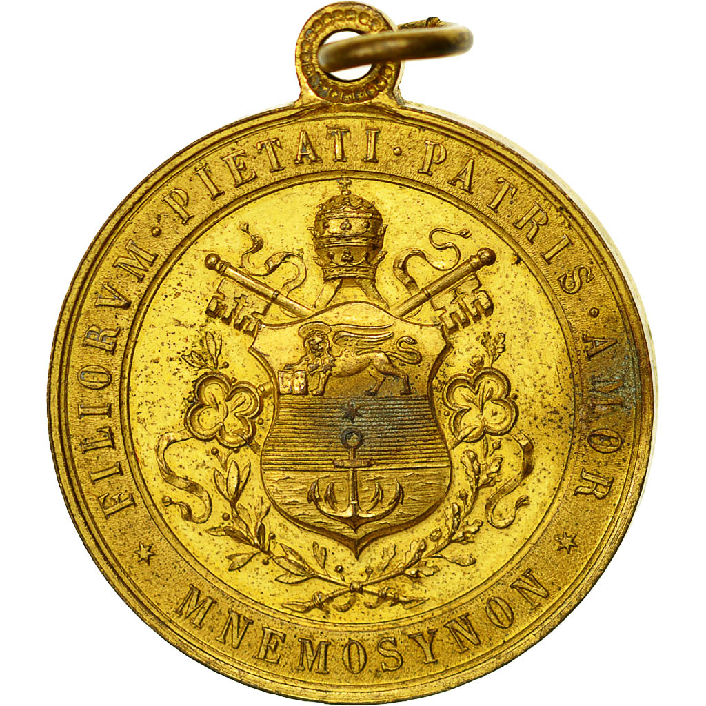 France, Médaille, Le Pape Pie X, Johnson, TTB+, Copper Gilt