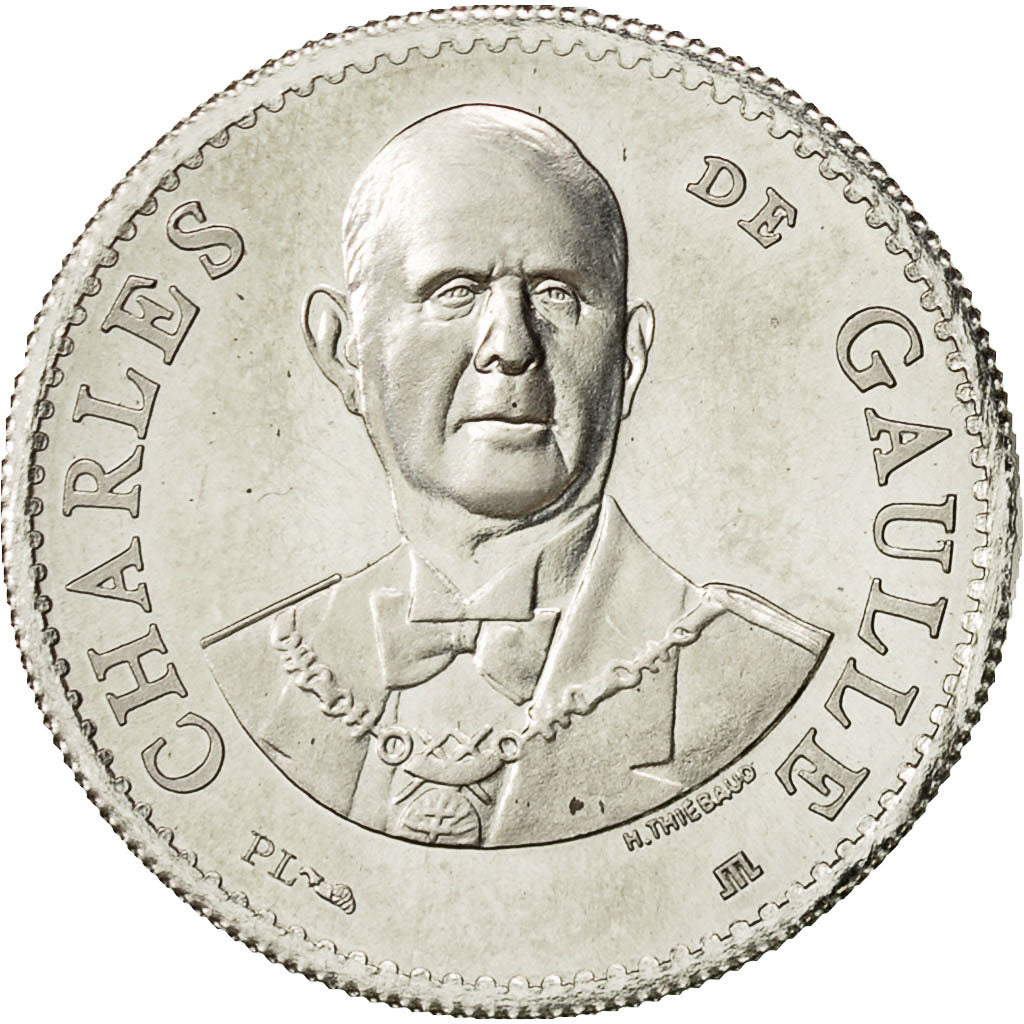 France, Medal, 25 ème Anniversaire de la Vème République,De Gaulle, 1983