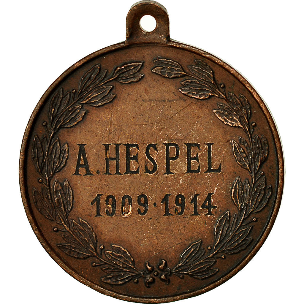 France, Medal, Corporation de Saint Nicolas, Lille, 1914, AU(50-53), Copper