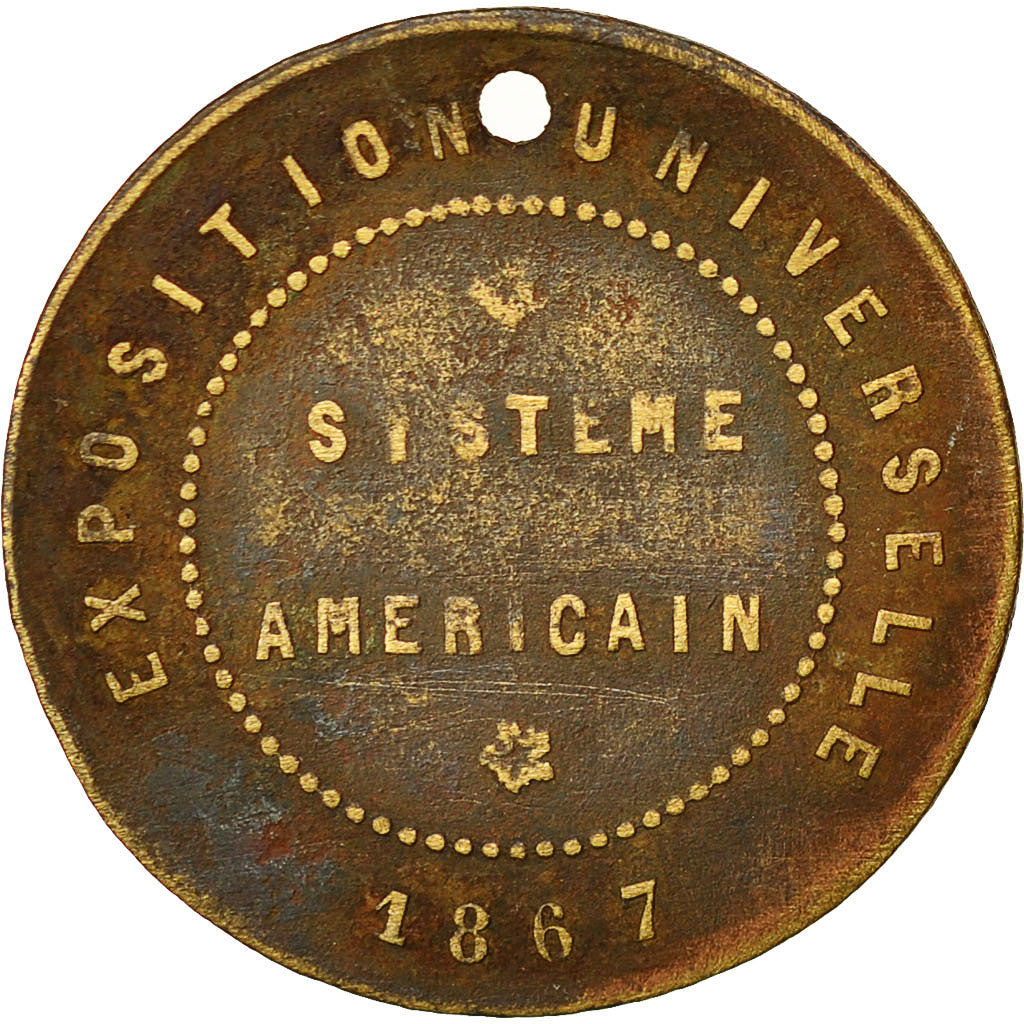 Frankreich, Token, Exposition Universelle de Paris, Hygiène et Propreté, 1867