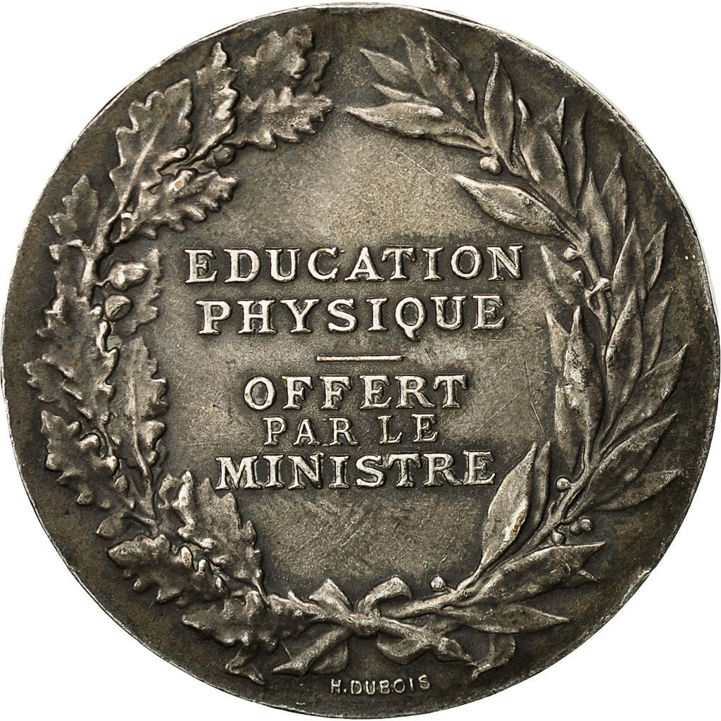 Francia, medaglia, marianne, Education Physique, Morlon, BB+, Bronzo argentato