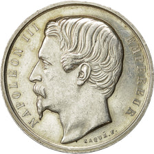 France, Token, Napoléon III, Notaires de Laon, 1854, Caqué, MS(60-62), Silver