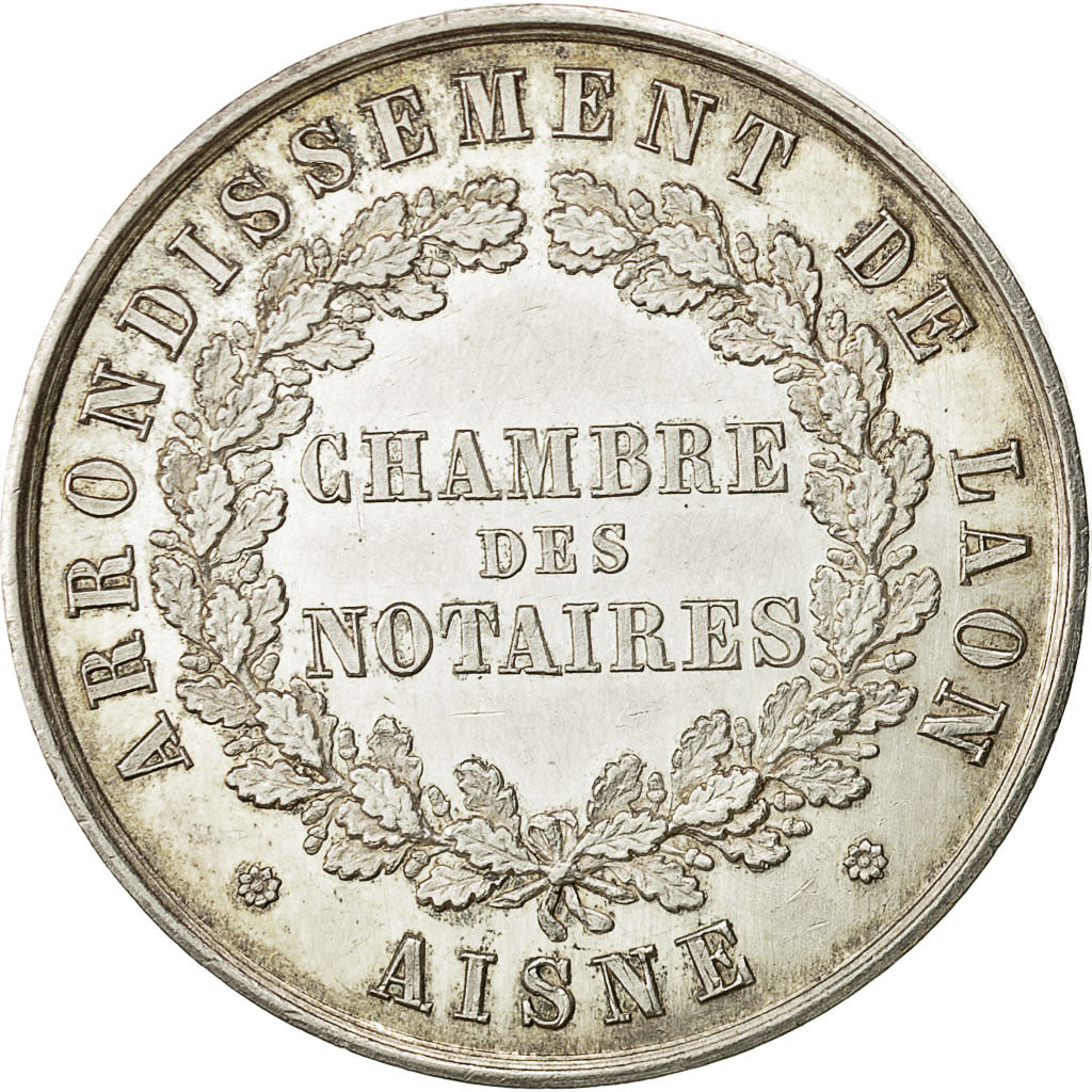 France, Token, Notaires de Laon, Undated, MS(60-62), Silver