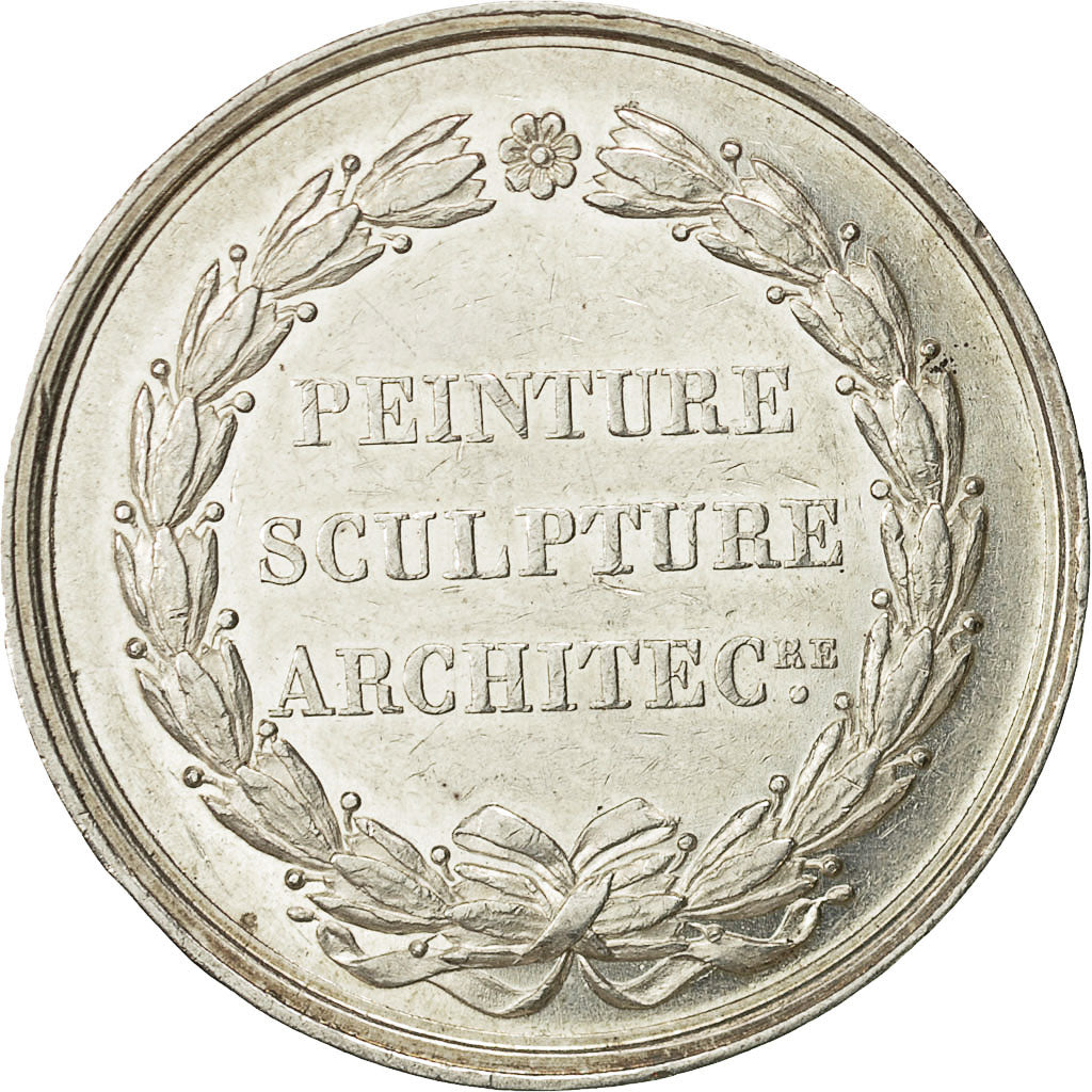 France, Jeton, Ecole Royale des Beaux Arts, Peinture, 1818, Gatteaux, SUP