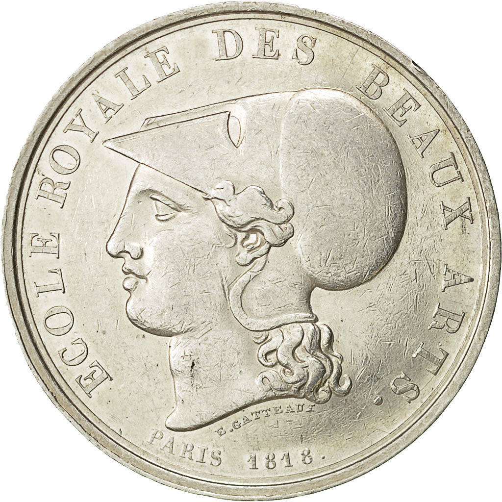Frankrijk, Token, Ecole Royale des Beaux Arts, Peinture, 1818, Gatteaux, ZF+