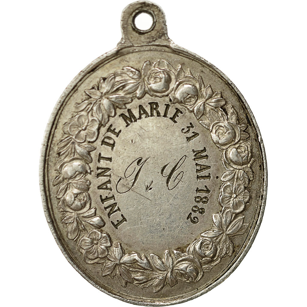 France, Medal, Médaille de naissance, 1882, AU(50-53), Silver