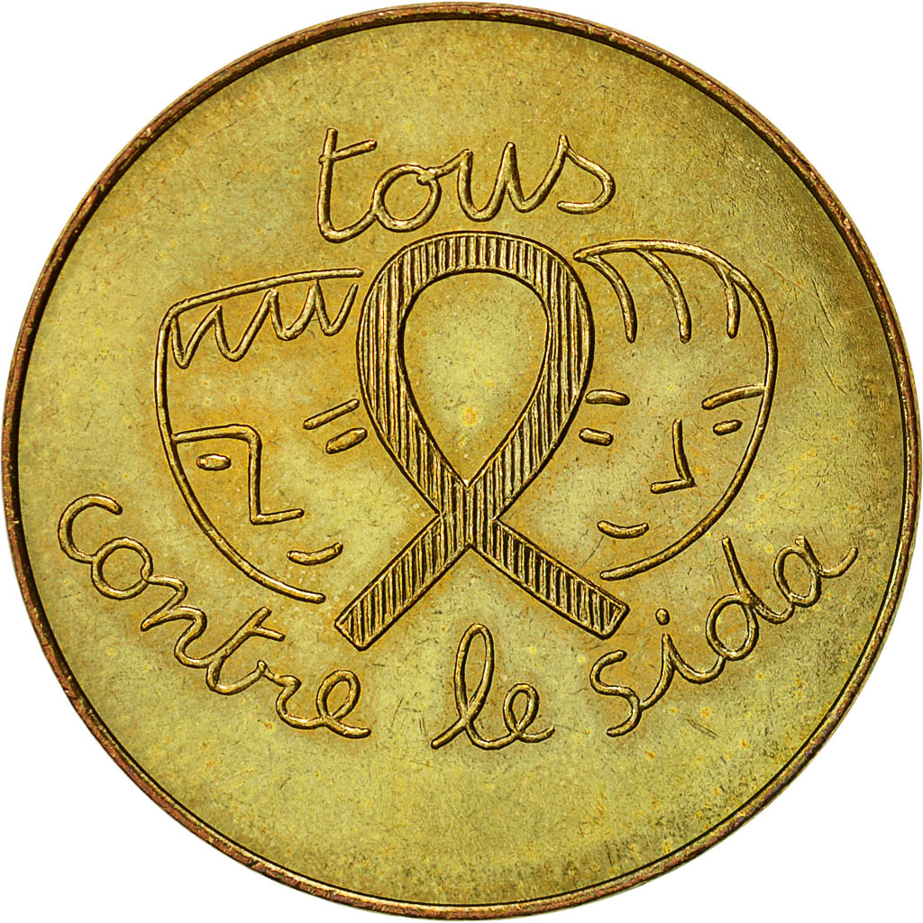 France, Medal, Croix Rouge Française, Sidaction, MS(60-62), Aluminum-Bronze