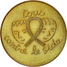 France, Medal, Croix Rouge Française, Sidaction, MS(60-62), Aluminum-Bronze