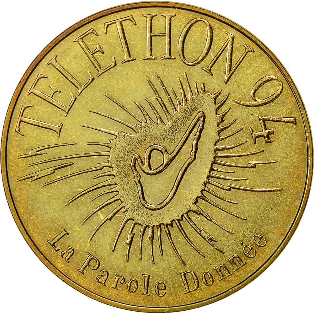 Francia, medaglia, Téléthon, 1994, SPL, Alluminio-bronzo