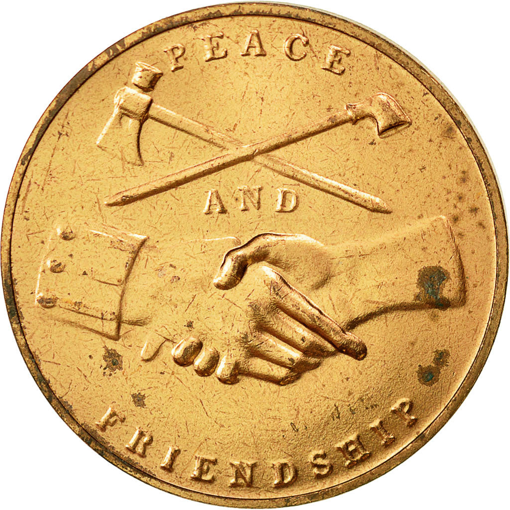 Stati Uniti, medaglia, Georges Washington, Peace and Friendship 1789, BB+