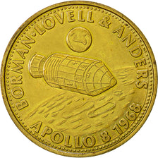 France, Token, Espace, Apollo 8, Undated, MS(63), Bronze-Aluminium