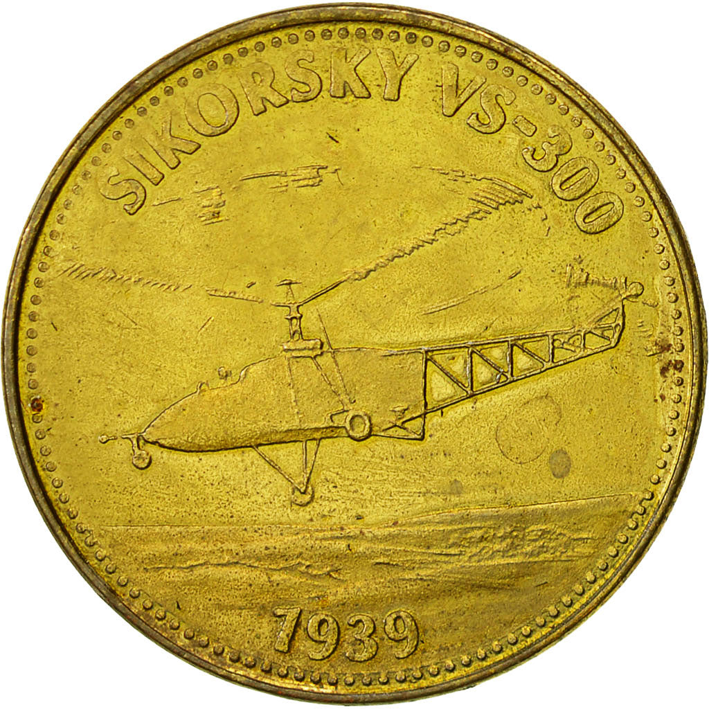 Francia, Token, Aviation, Sikorsky, 1939, Undated, SPL, Bronzo-alluminio