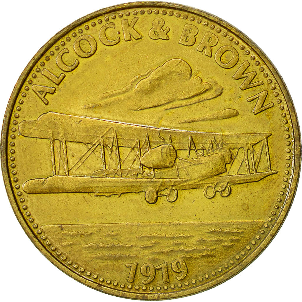 France, Token, Aviation, Alcock et Brown, 1919, Undated, MS(63)