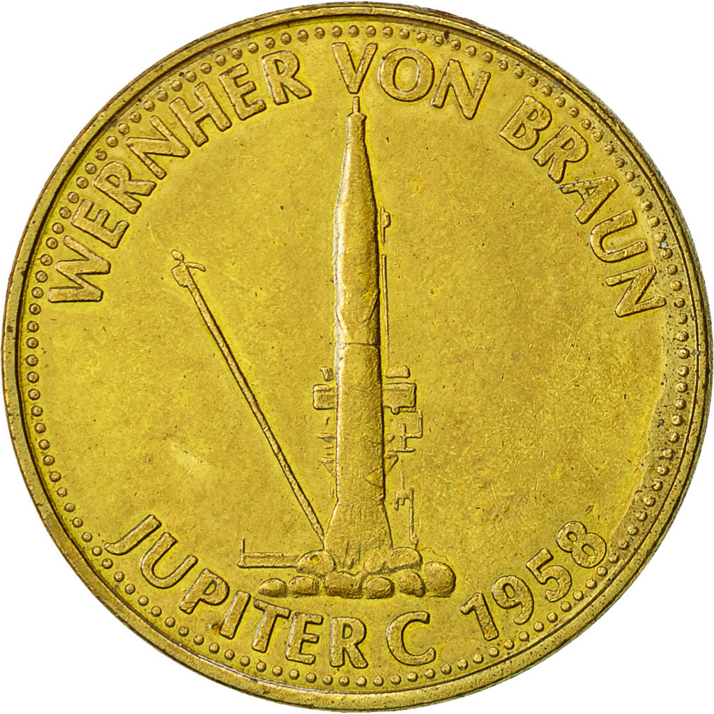 France, Token, Espace, Wherner Von Braun, Jupiter C, 1958, Undated, MS(63)