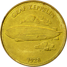 Francia, Token, Aviation, Graf Zeppelin, 1928, Undated, SPL, Bronzo-alluminio