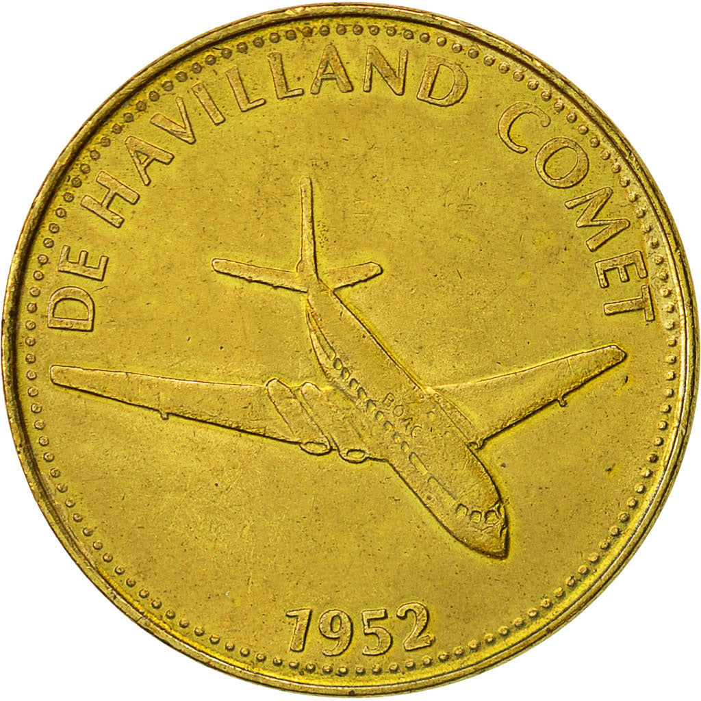 France, Token, Aviation, De Havilland Comet, 1952, Undated, MS(63)