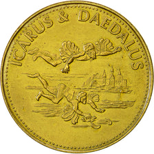 France, Token, Aviation, Icare et Dédale, Undated, MS(63), Bronze-Aluminium