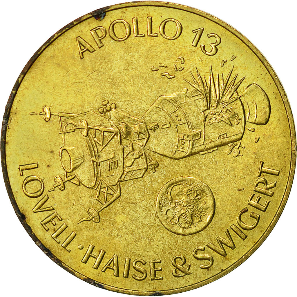 France, Token, Espace, Apollo 13, 1970, Undated, MS(63), Bronze-Aluminium