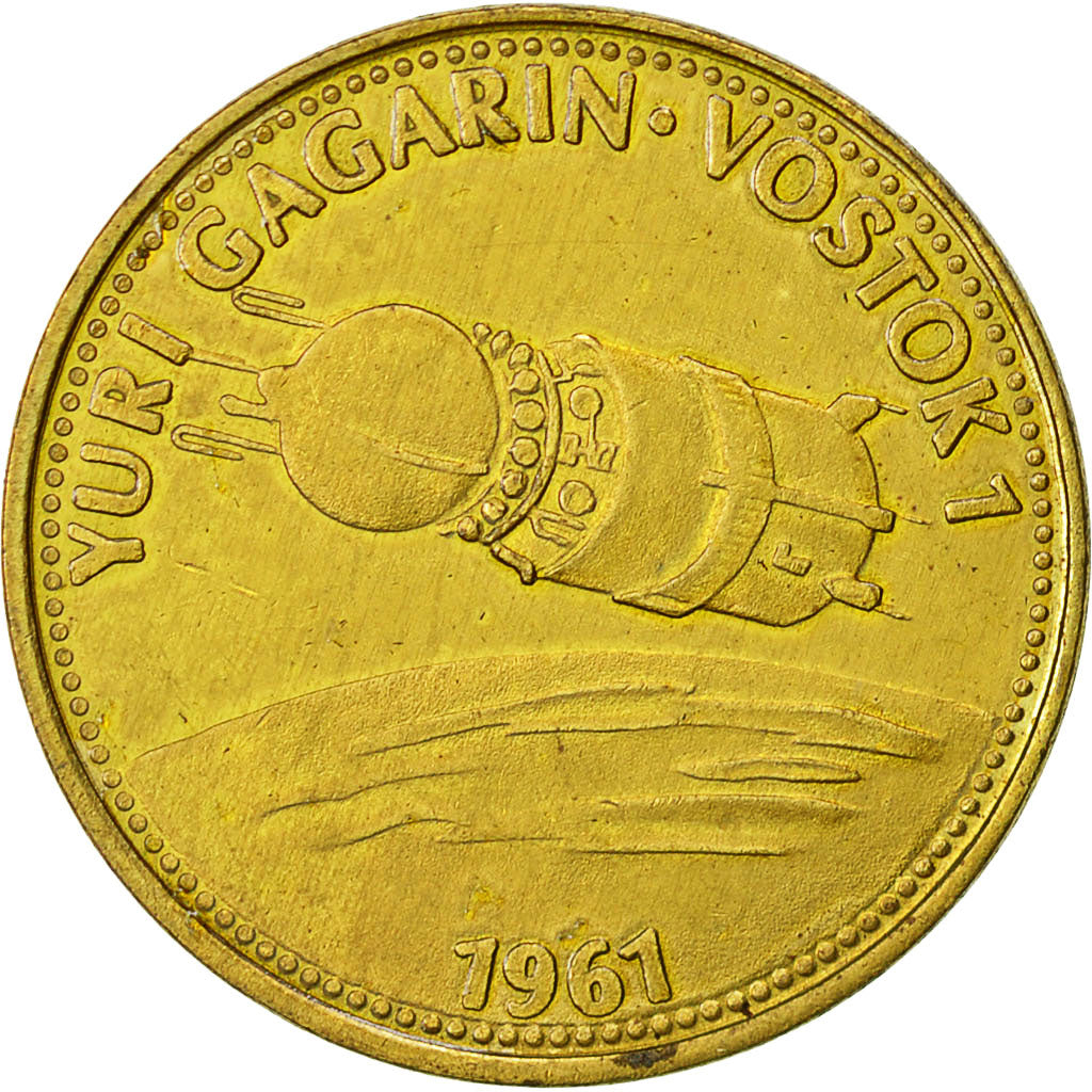 France, Token, Espace, Yuri Gagarin,Vostok 1, 1961, Undated, MS(63)