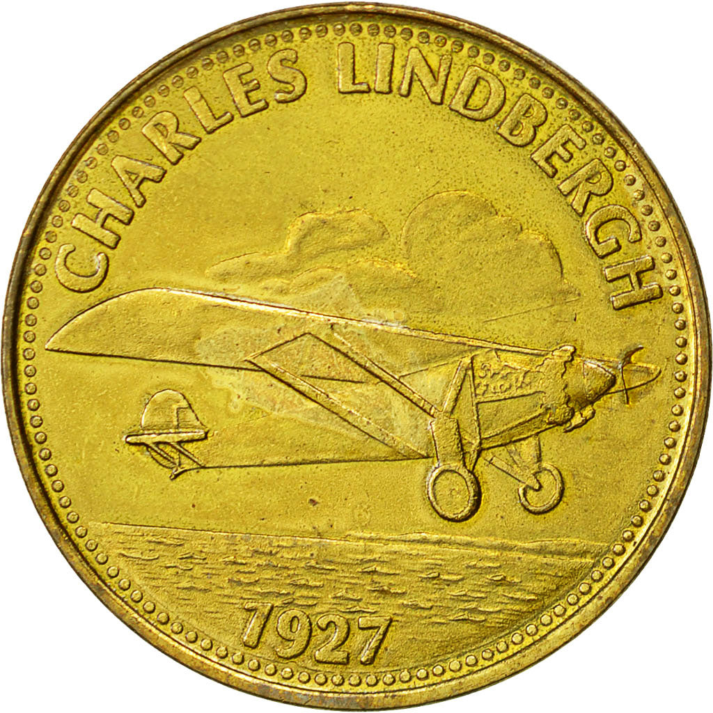 France, Token, Aviation, Charles Lindbergh,1927, Undated, MS(63)