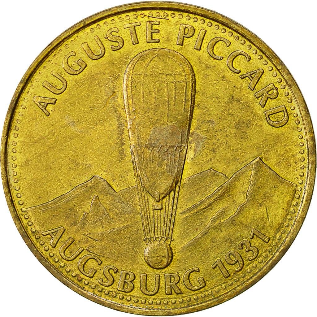 France, Token, Aviation, Auguste Piccard, Augsbourg, 1931, Undated, MS(63)