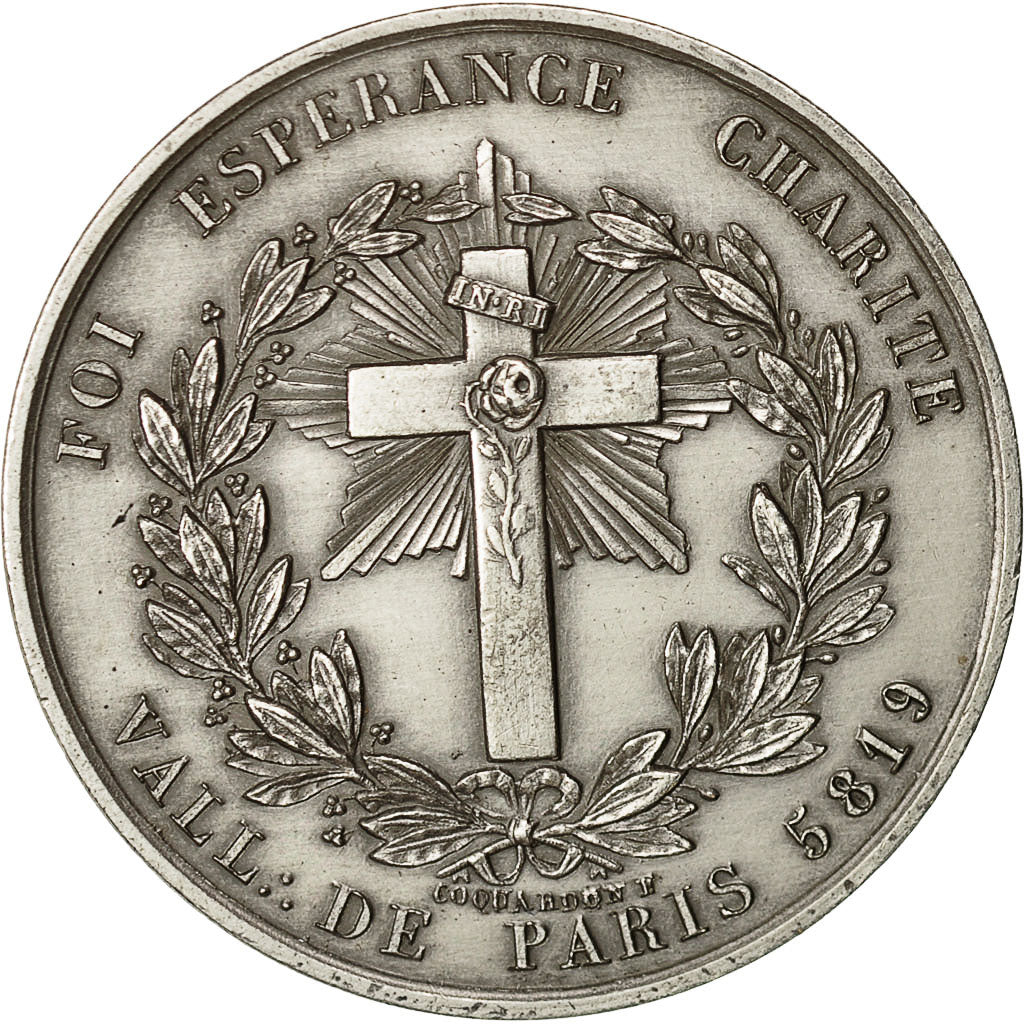 France, Token, Masonic, Loge des Imitateurs d'Osiris, Orient de Paris, 1819