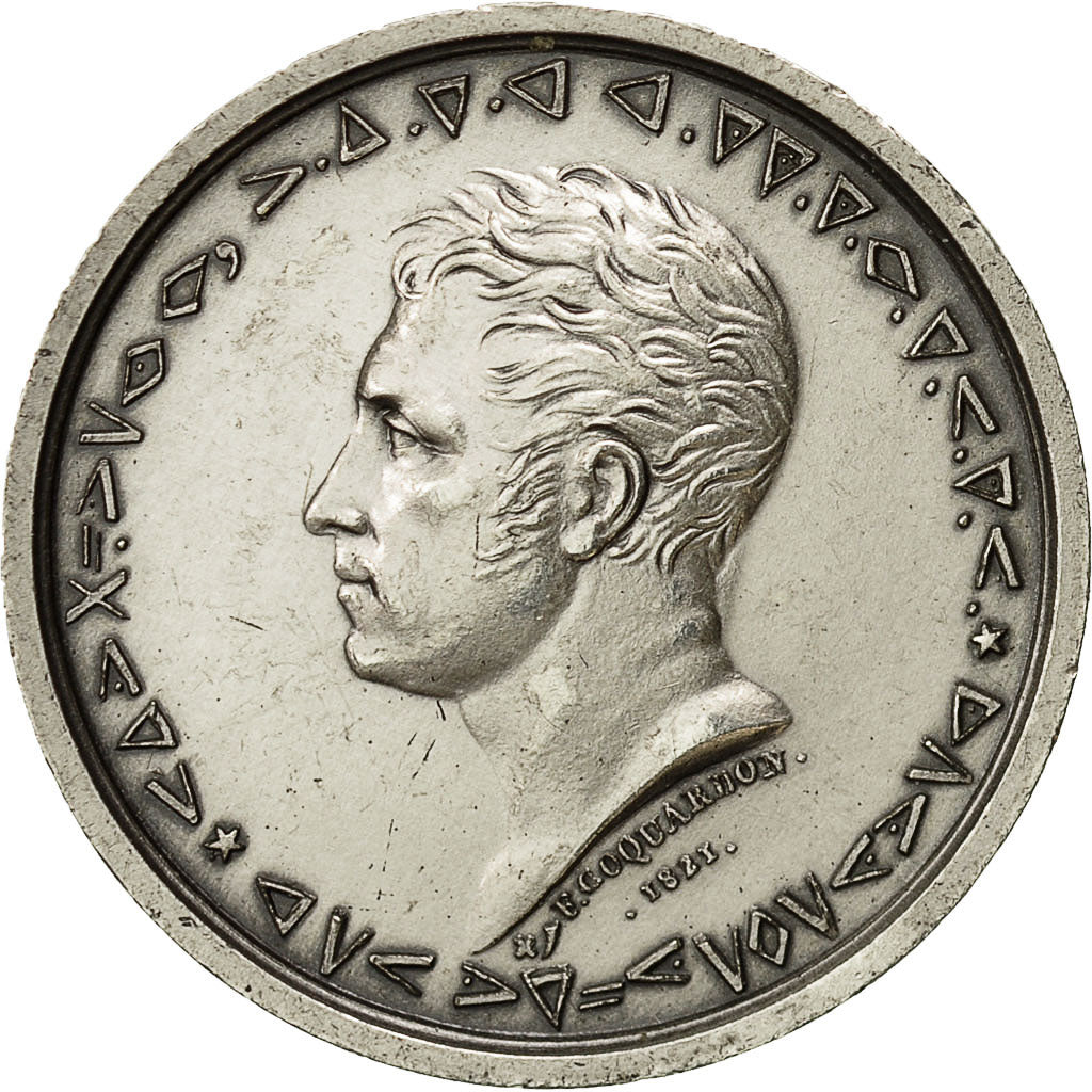 France, Token, Masonic, Ordre des Templiers, 1821, Coquardon, MS(63), Silver