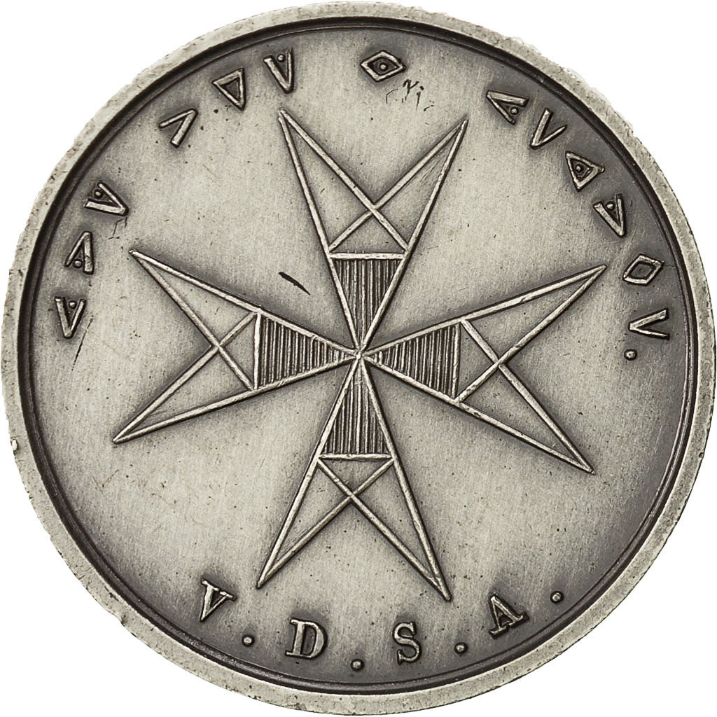 France, Token, Masonic, Ordre des Templiers, 1821, Coquardon, MS(63), Silver