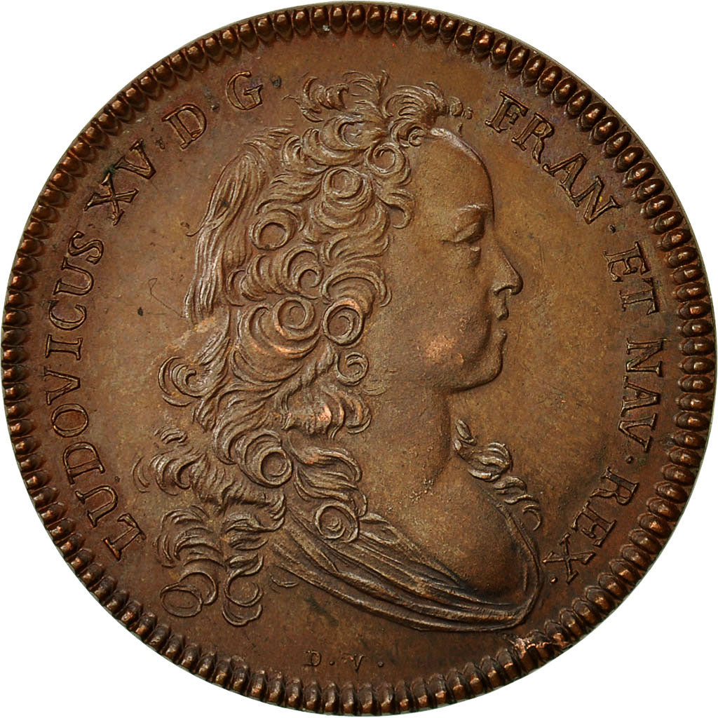 France, Token, Louis XIV, Conseillers du Roi et Notaires, 1720, Duvivier