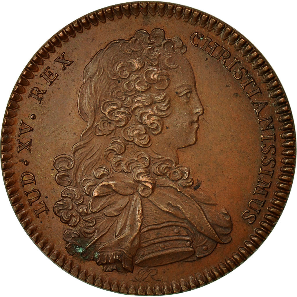 France, Jeton, Louis XIV, Conseillers du Roi et Notaires, 1715, SUP, Cuivre