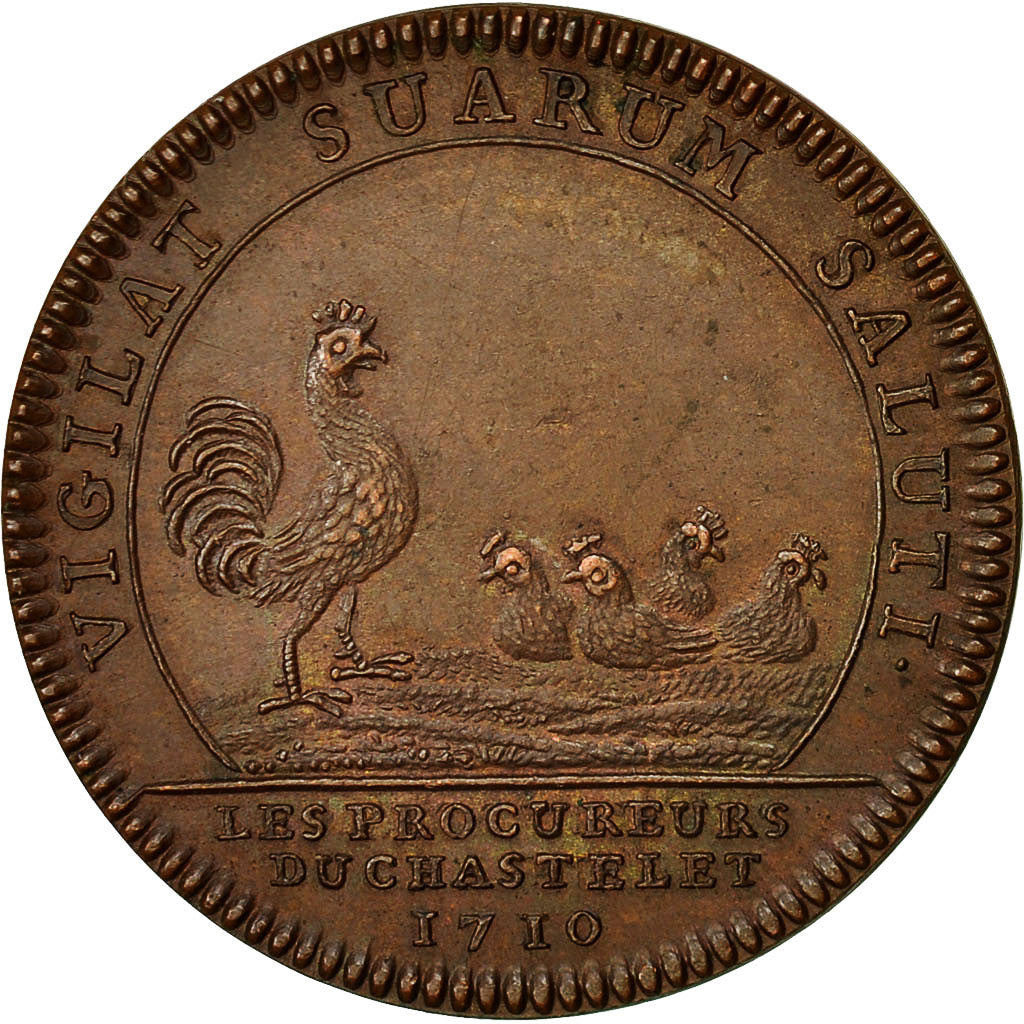 France, Jeton, Louis XIV, Procureur du Chastelet, 1710, SUP, Cuivre