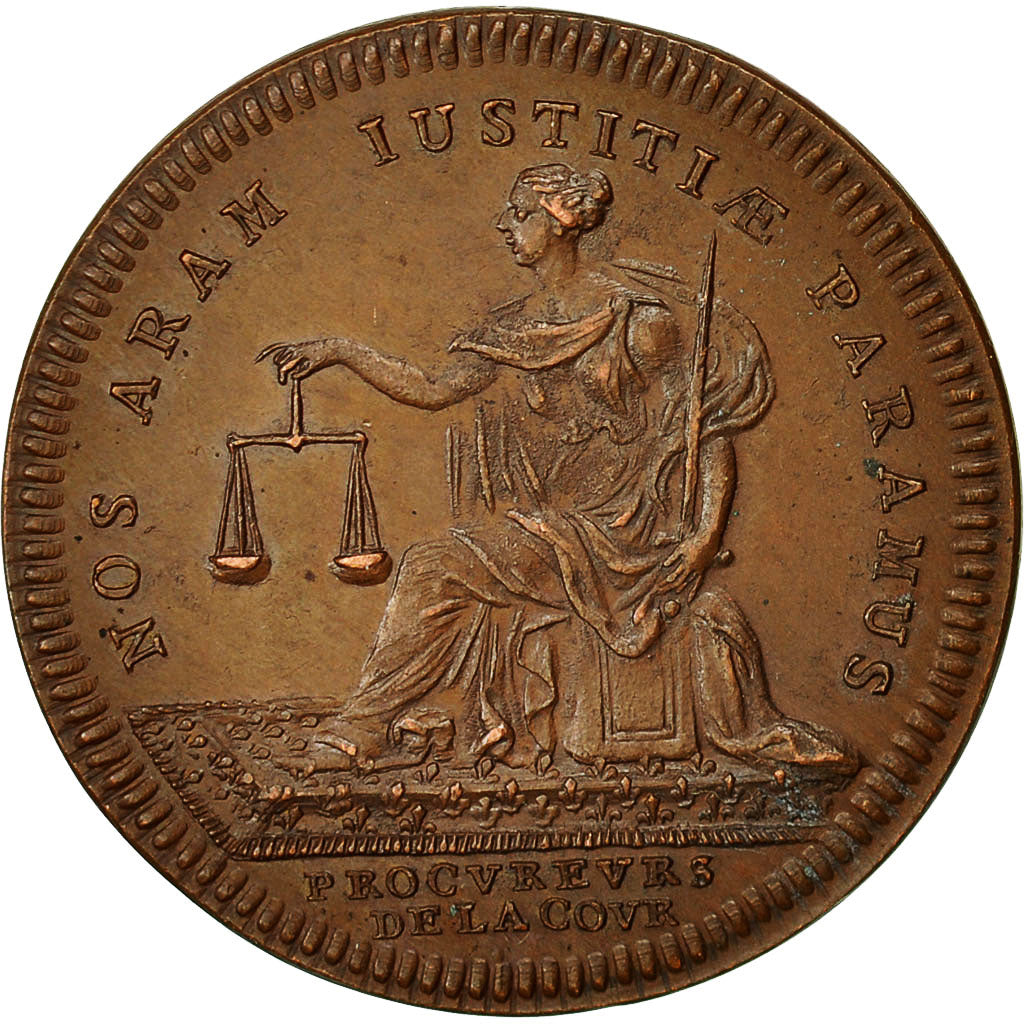 Francia, Token, Louis XV, Procureurs de la Cour, Undated, BB+, Rame