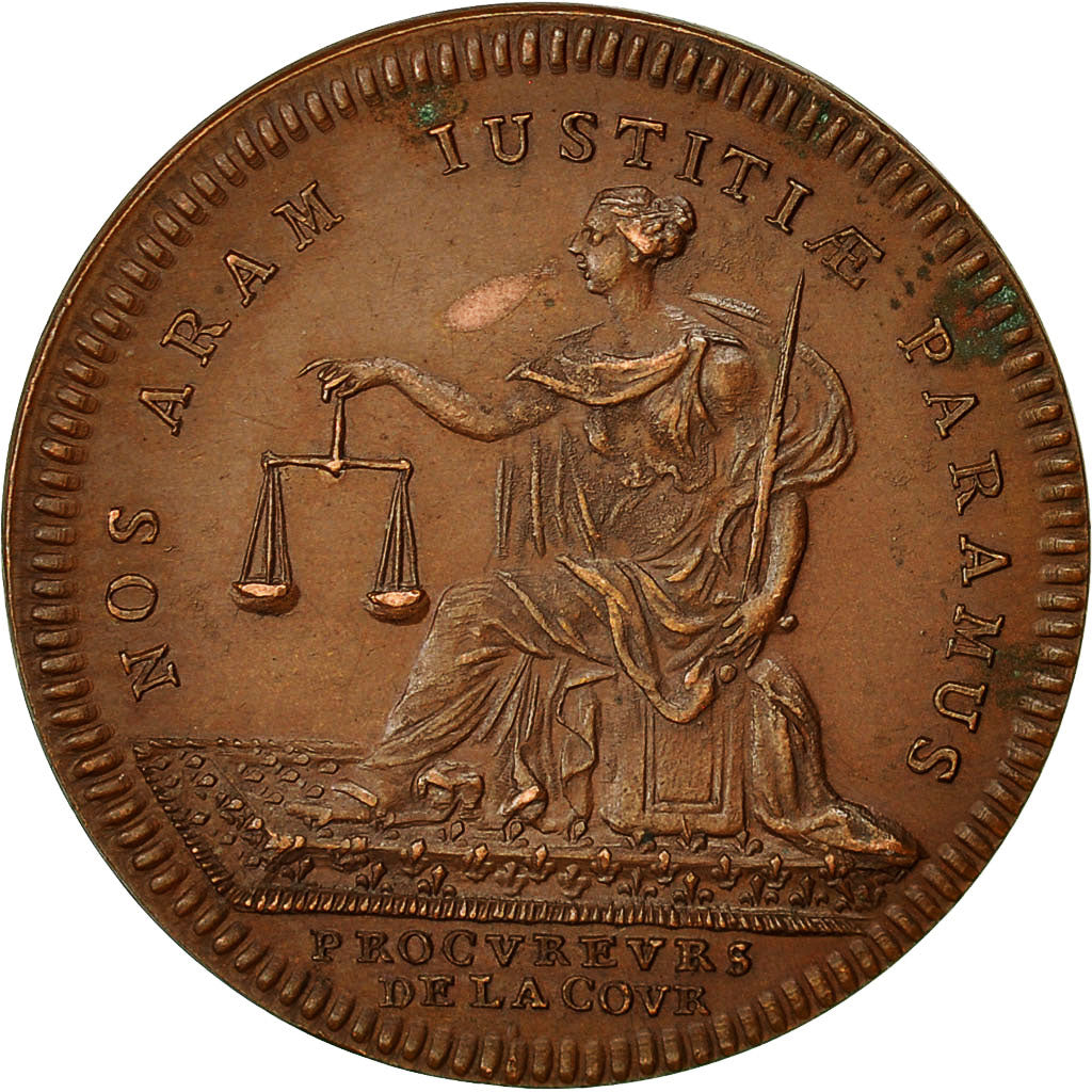 Francia, Token, Louis XV, Procureurs de la Cour, Undated, BB, Rame