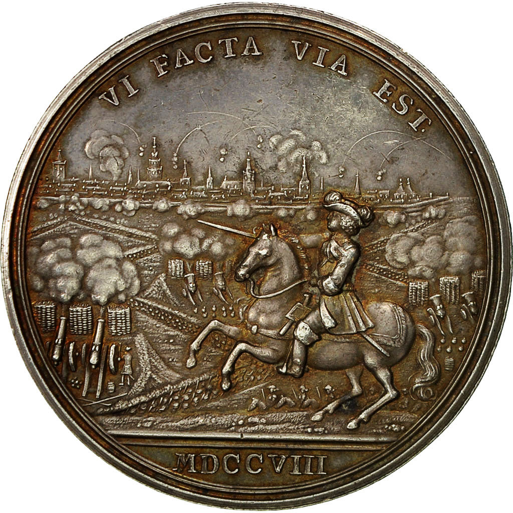 Austria, Medal, Siège de Lille, Joseph Ier, Habsbourg, 1708, Boskam, AU(55-58)