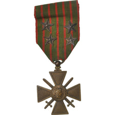 France, Croix de Guerre, 4 Etoiles, Médaille, 1914-1917, Très bon état