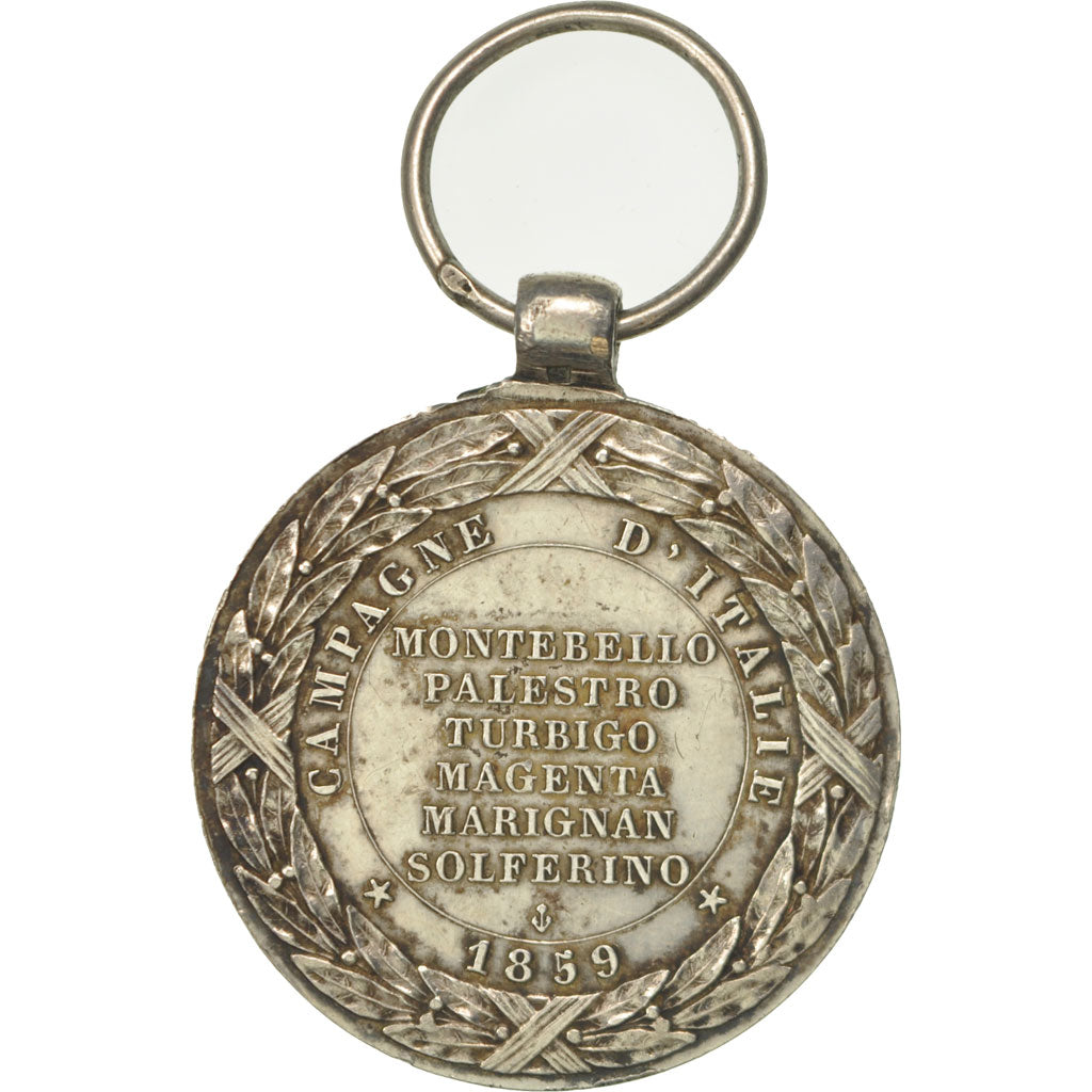 France, Napoléon III, Campagne d'Italie, Médaille, 1859, Excellent Quality