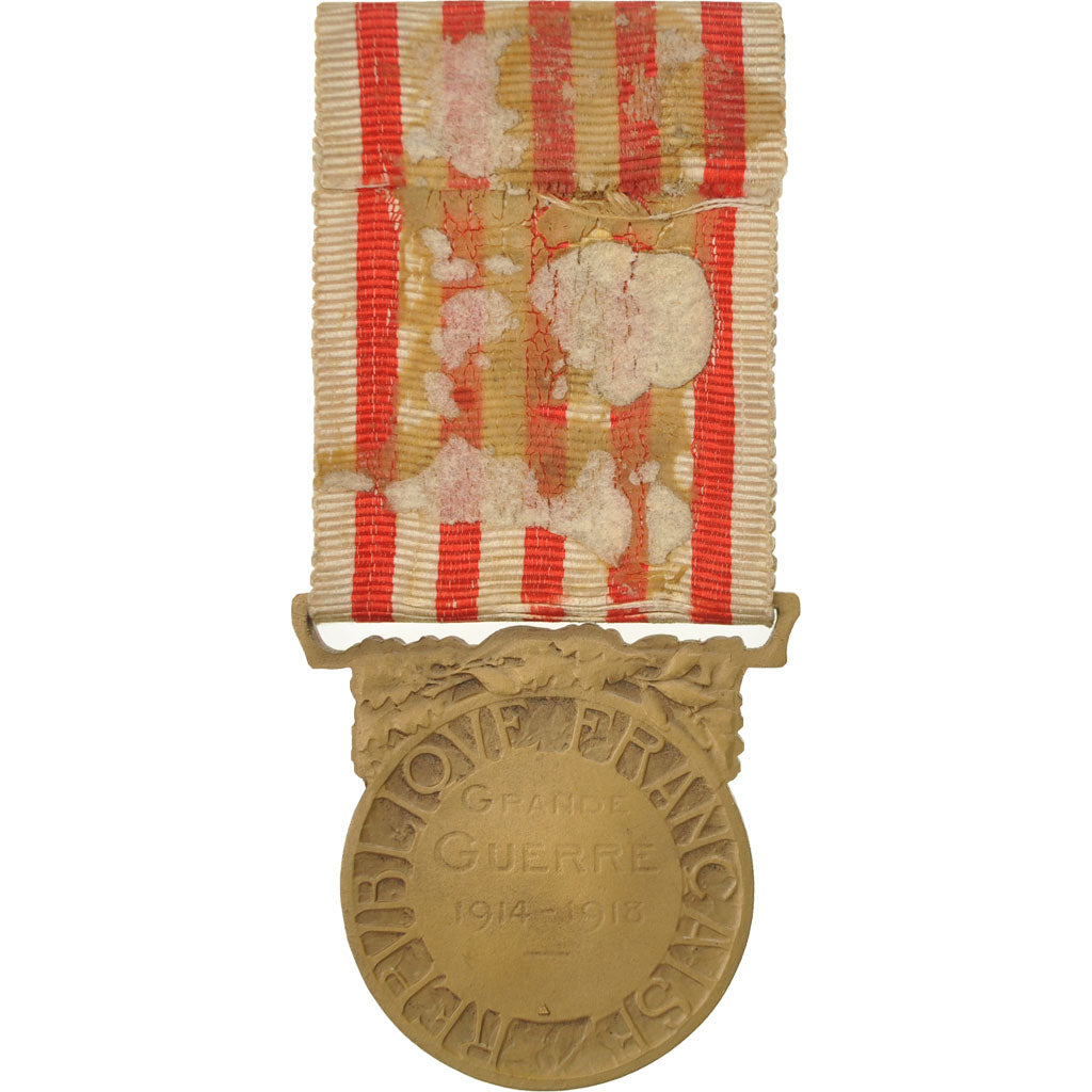 France, Grande Guerre, Medal, 1914-1918, Very Good Quality, Morlon, Bronze, 33