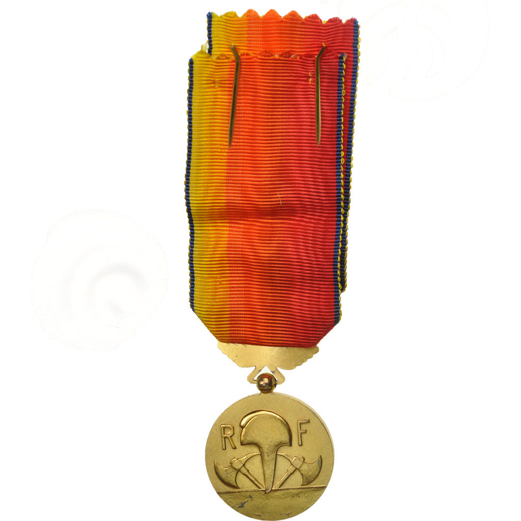 France, Sapeurs Pompiers, Services Exceptionnels, Medal, Excellent Quality, Gilt