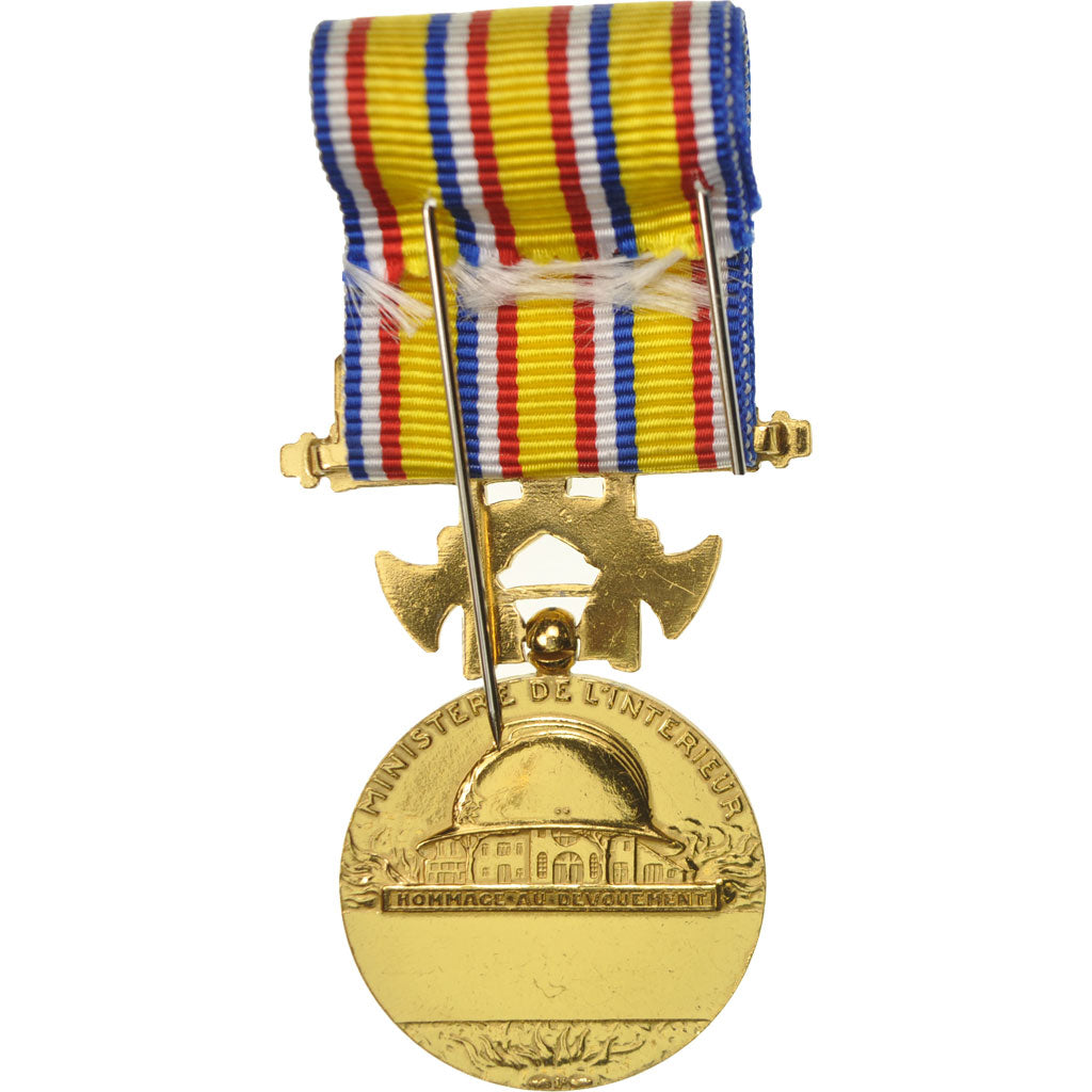 Francia, Sapeurs Pompiers, 25 Ans d'Ancienneté, medalla, 1935, Sin