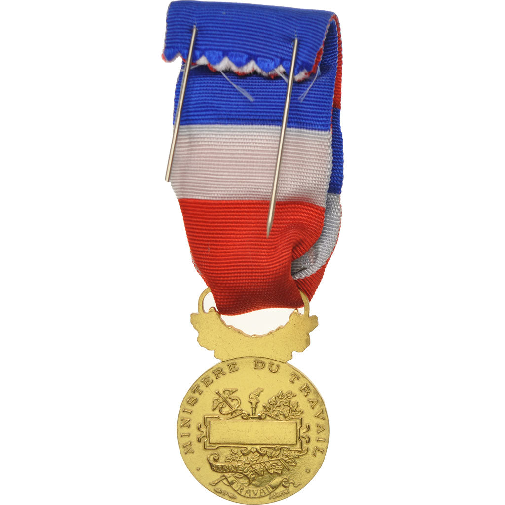 France, Honneur et Travail, 35 Ans, Médaille, Non circulé, Borrel, Vermeil, 27