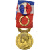 Francia, Honneur et Travail, 40 Ans, medalla, Sin circulación, Borrel, Oro