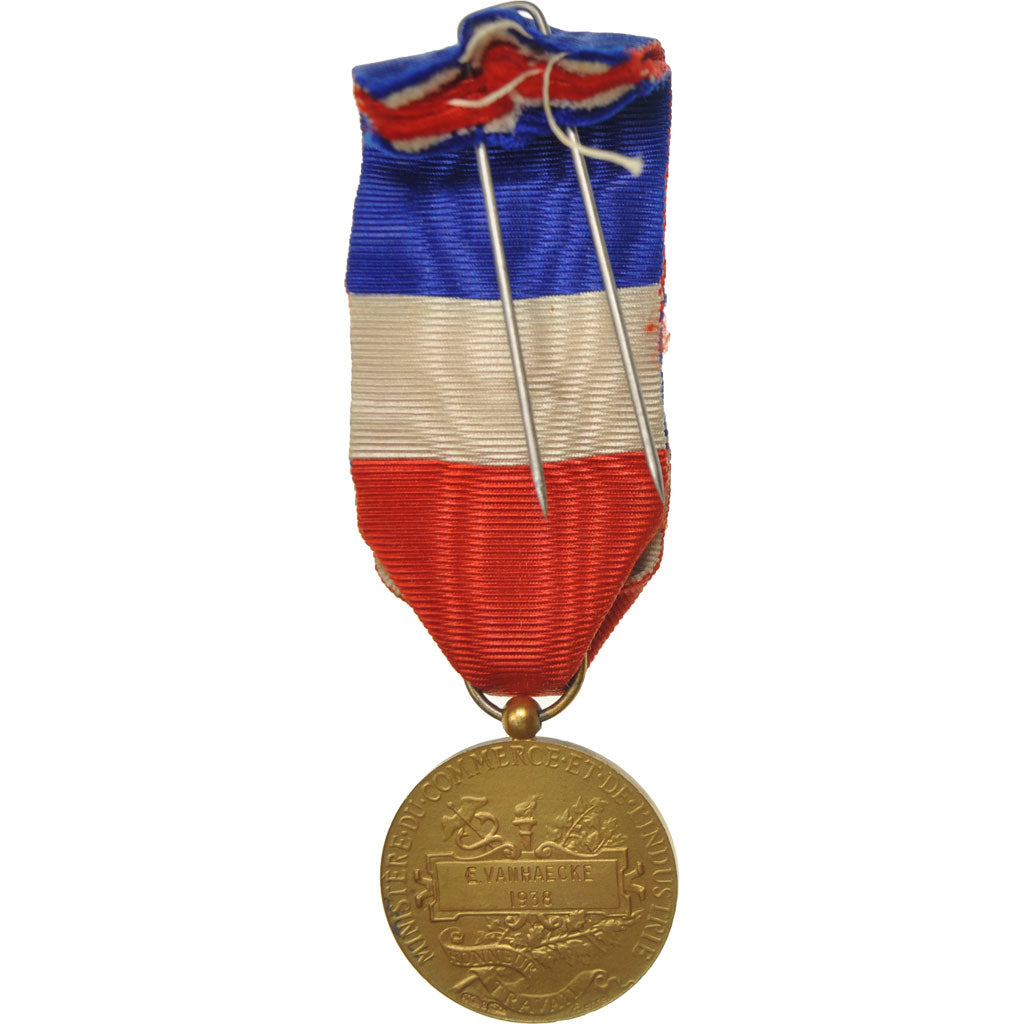 France, Ministère du Commerce et de l'Industrie, Couronne, Medal, 1938