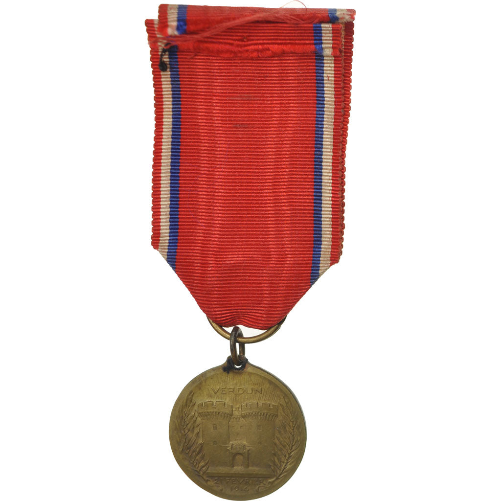 France, Médaille de Verdun, Medal, 1916, Good Quality, Vernier, Bronze, 27