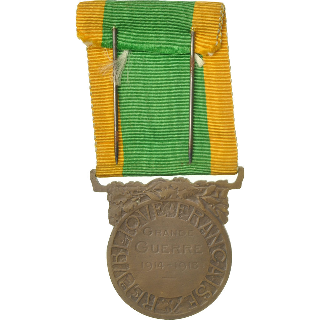 France, Grande Guerre, Medal, 1914-1918, Very Good Quality, Morlon, Bronze, 33