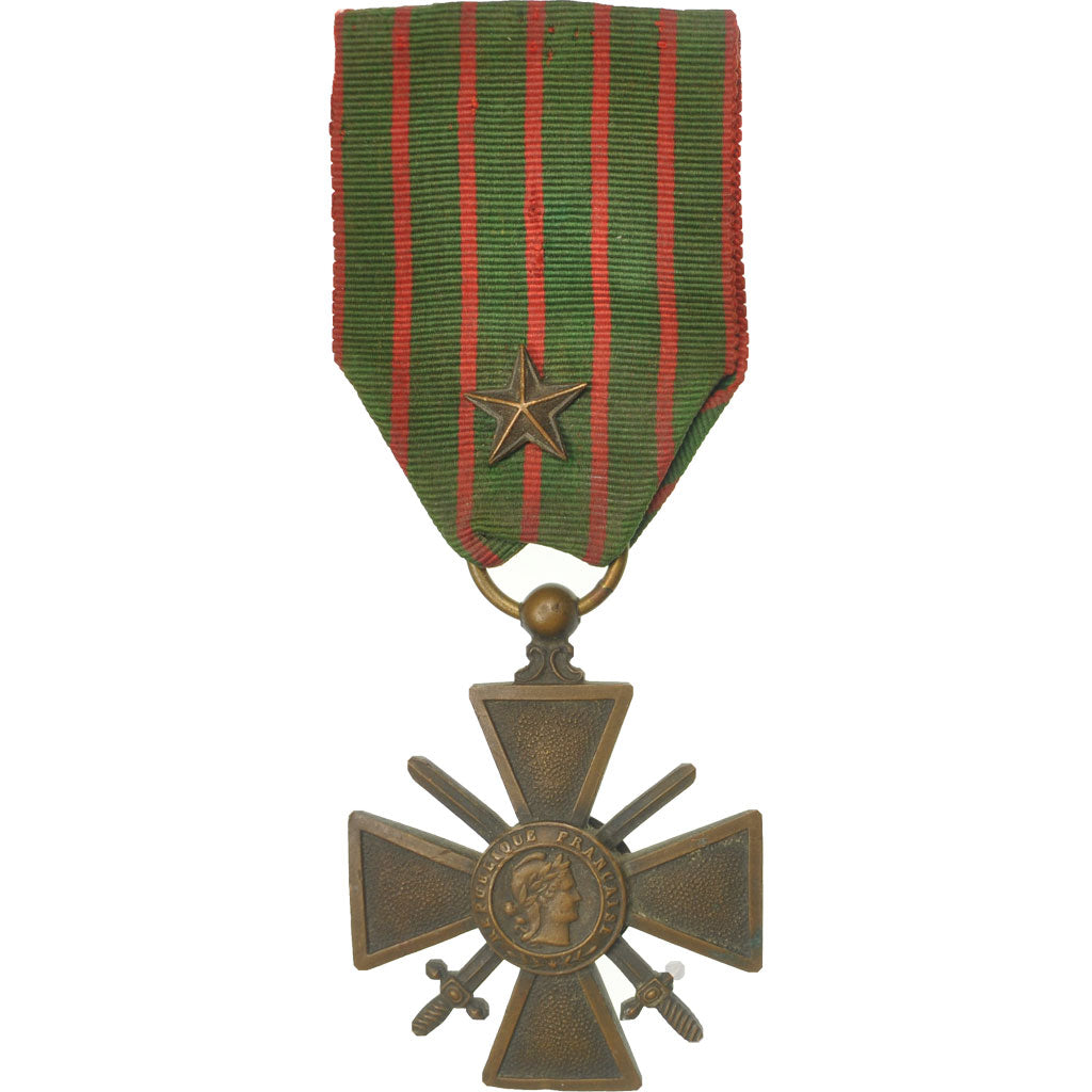 Francia, Croix de Guerre, medalla, 1914-1915, Muy buen estado, Bronce, 37.5
